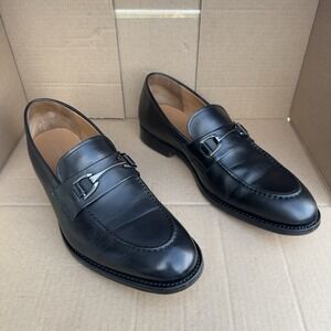 Allen Edmonds Sidney Black Leather Bit Loafers Men's 10D Made in USA